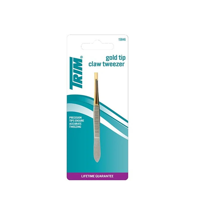 Gold-Tipped Straight Tweezers for Precision Grooming