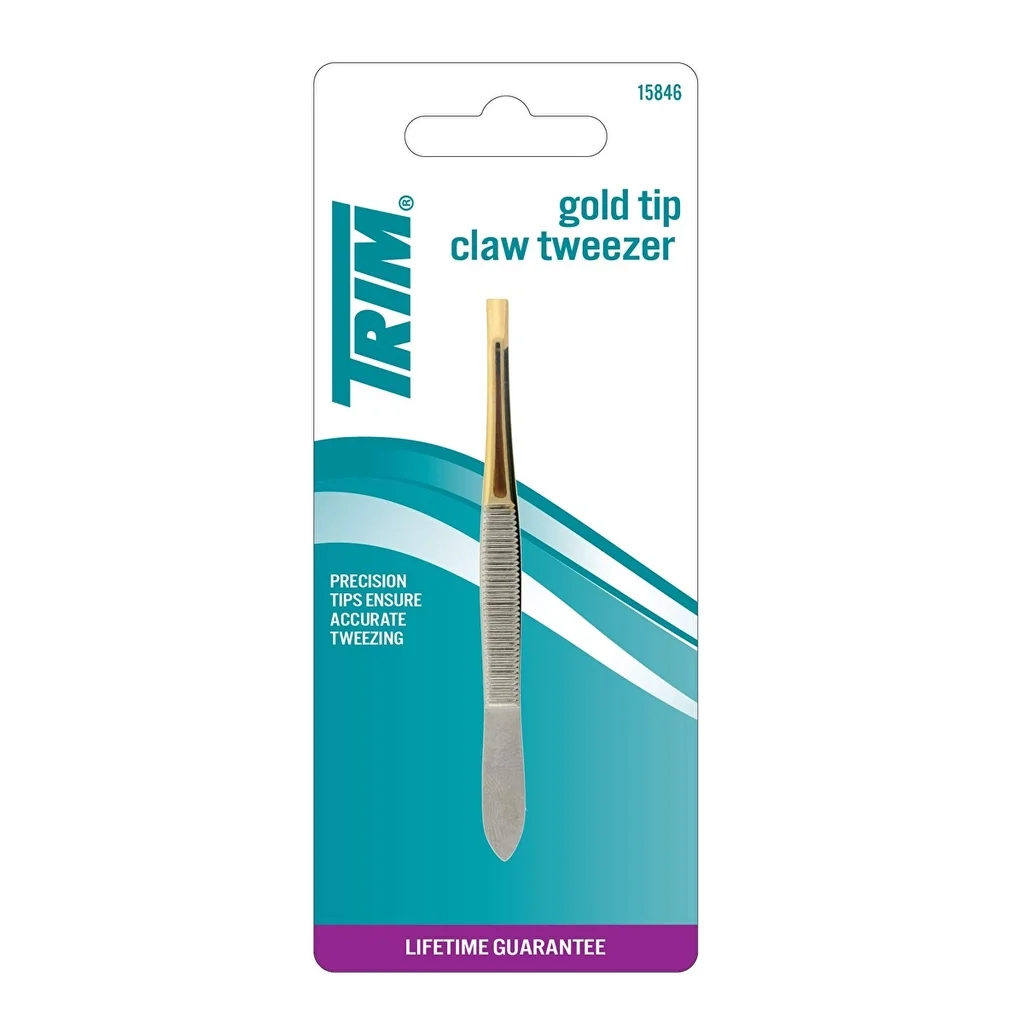 Gerade Pinzette mit Goldspitze für präzises Grooming