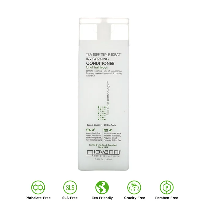 Giovanni Triple Action Tea Tree Oil Conditioner for Strengthening Hair - 250ml