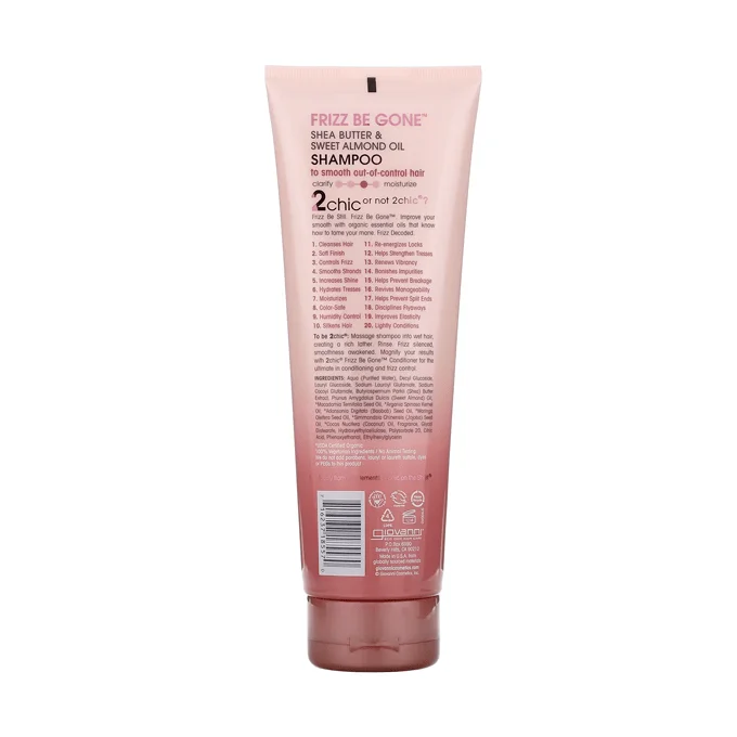Giovanni Smooth Hair Shampoo 2 Chic Freeze with Shea Butter and Sweet Almond Oil - 250 ml