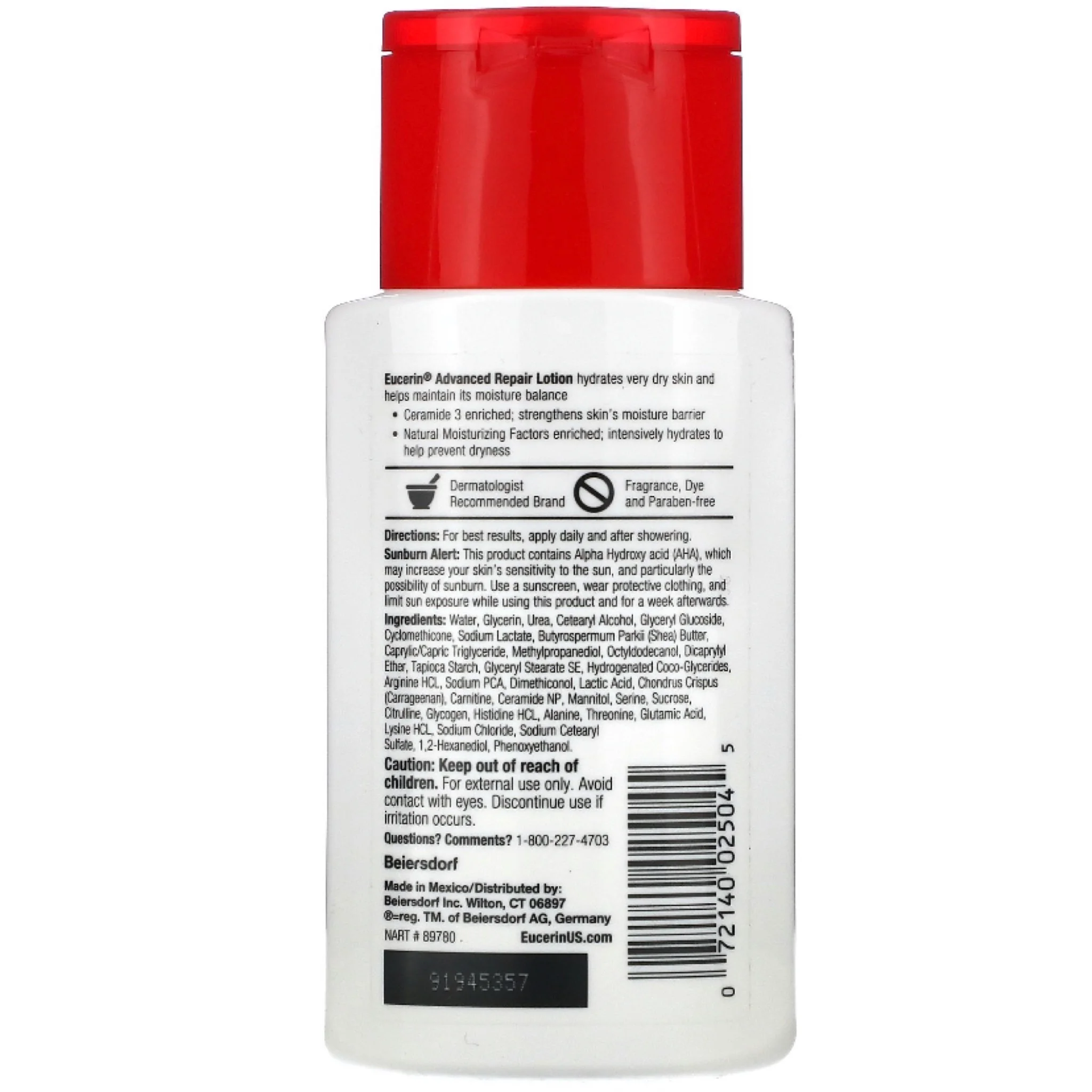 Eucerin Advanced Repair Fragrance-Free Cream 89 ml