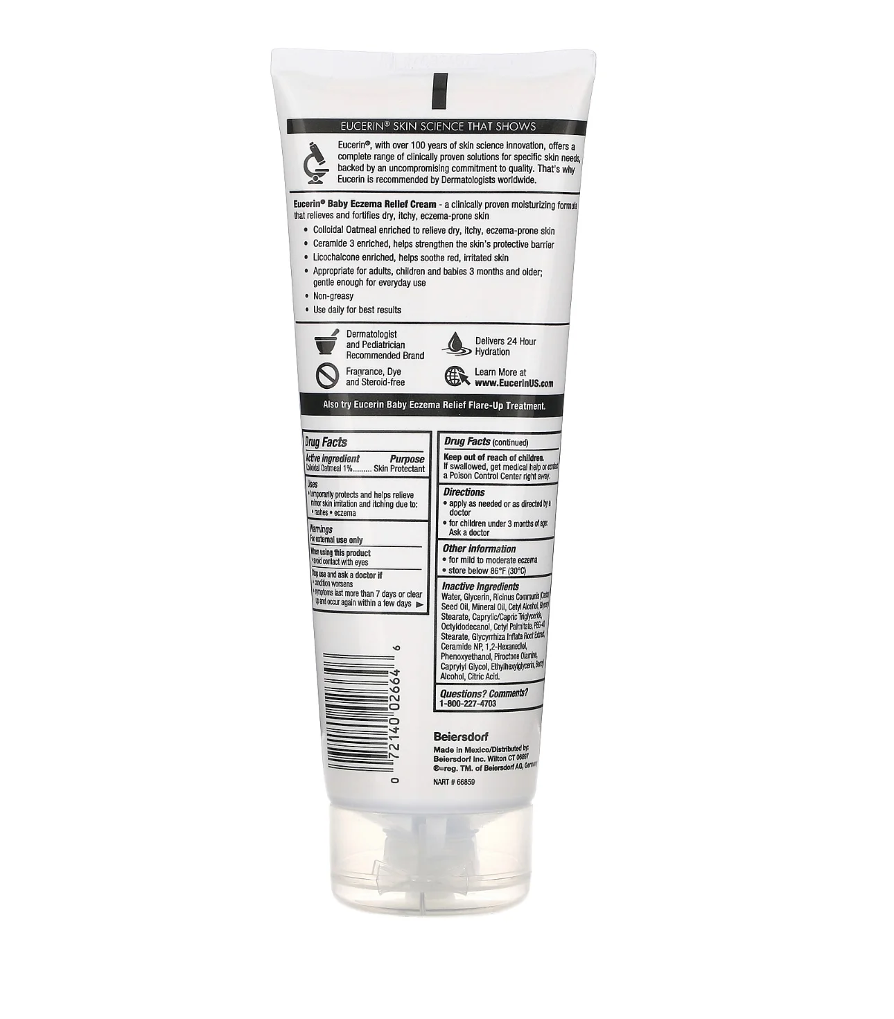 Eucerin Fragrance-Free Eczema and Irritation Treatment for Young Children, 226g