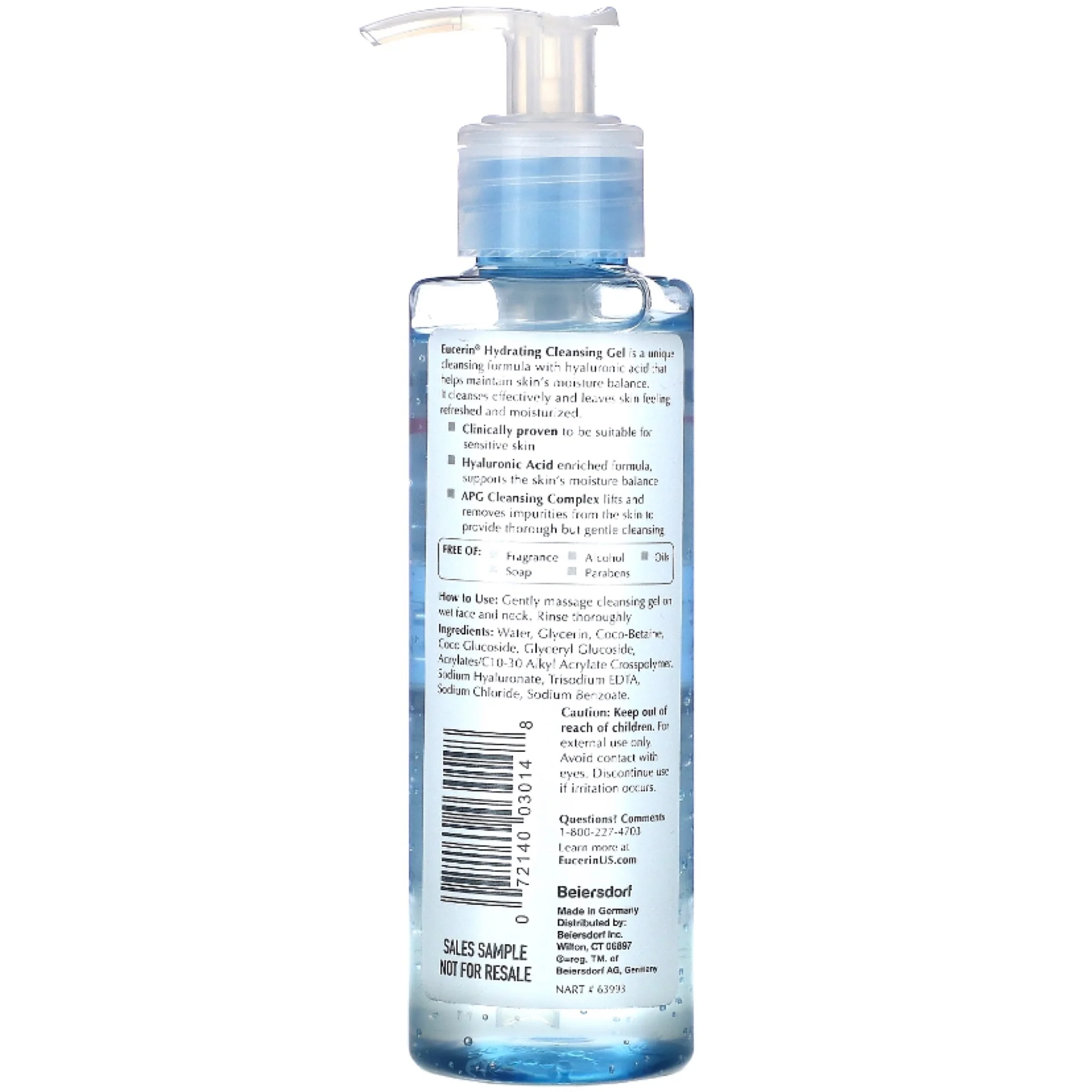 Eucerin Hydrating Cleansing Gel + Hyaluronic Acid 200ml