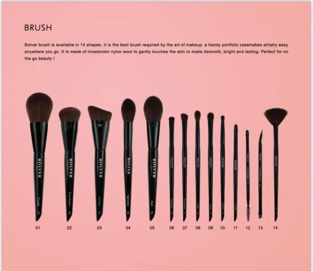 14-Piece Makeup Brush Set by Polvire