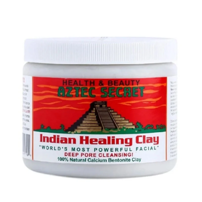 قناع وجه طين البنتونيت الشافي الهندي 454 جرام من أزتك Aztec