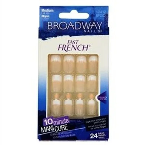 Broadway Fast French Nail Kit - Pink, Quick & Easy Application