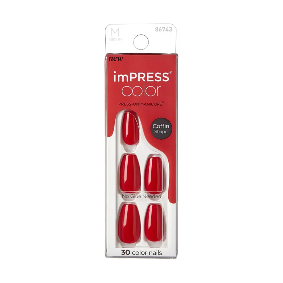 Impress Color Medium Coffin Shape Nails False Nails 86743