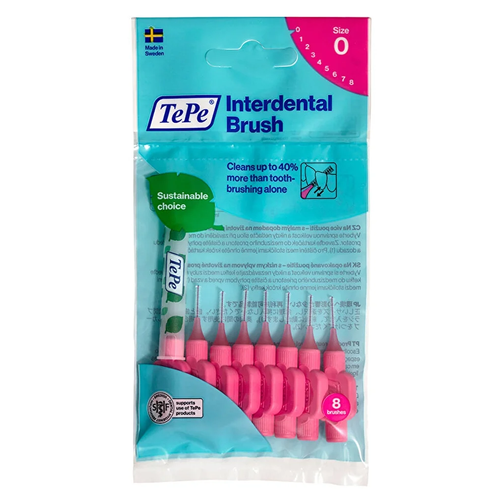 Tepe Interdentalbürste 0,4 mm Pink - 8er Pack für effektive Reinigung