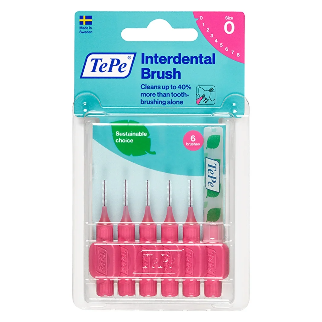 Tepe Interdentalbürste 0,4mm Pink 6er Pack für gesunde Zähne