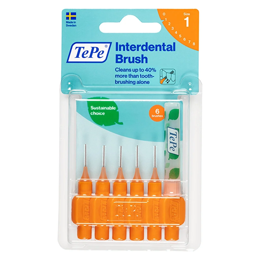 Tepe Interface Brush Blister 0.45 mm Orange 6 pcs
