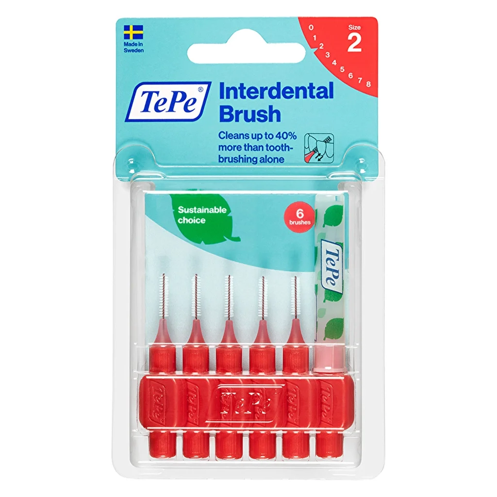 Tepe Interdentalbürste 0,5mm Rot - 6er Pack für die Zahnpflege