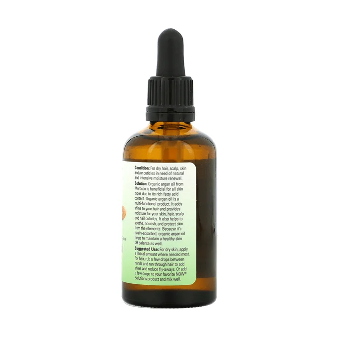 Now Solutions Certified Organic And 100% Pure Argan Oil 59 Ml