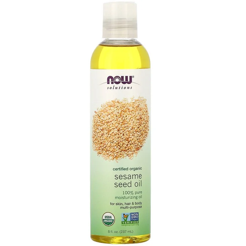 NOW Organic Sesame Seed Oil, 237 ml
