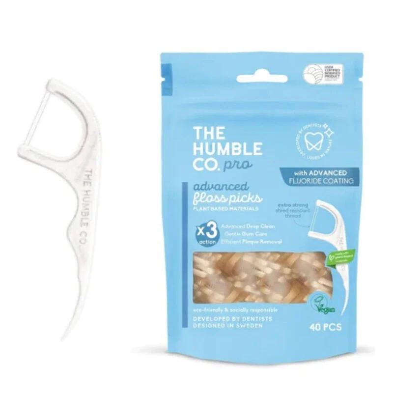 The Humble Co. Pro Advanced Floss Picks Dental Floss 40 pcs