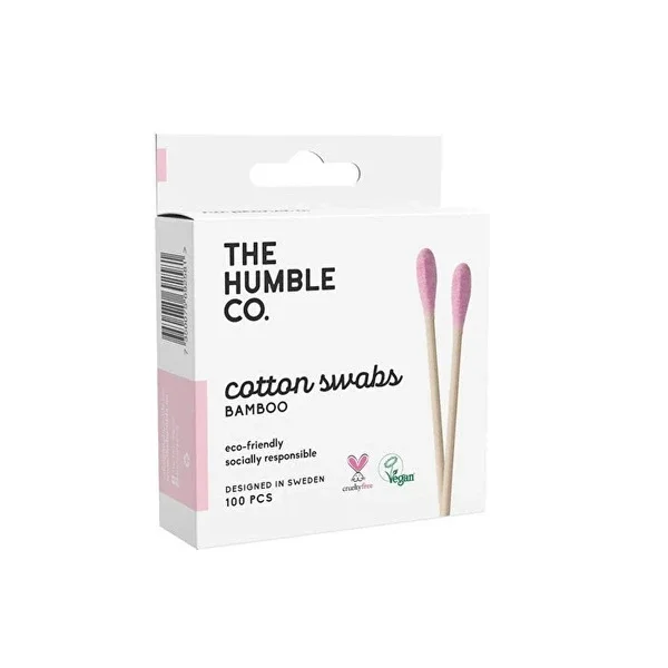 Humble Cotton Swabs Bamboo Pink 100 pcs