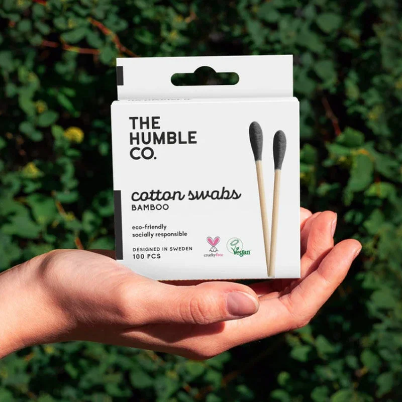 The Humble Co Bamboo Cotton Swabs Black 100 pcs