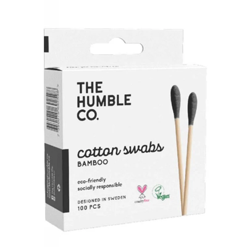 The Humble Co Bamboo Cotton Swabs Black 100 pcs