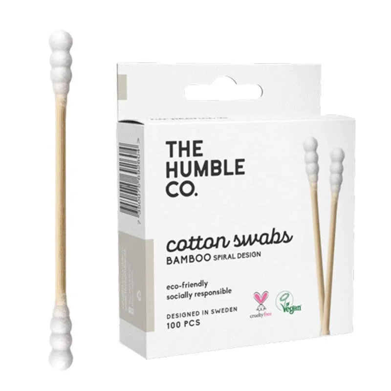 The Humble Co Bamboo Cotton Swabs White 100 pcs