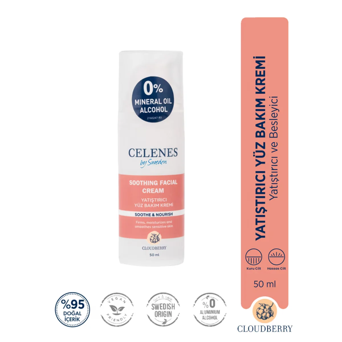 Celenes Moltebeere Beruhigende Gesichtscreme 50 ml