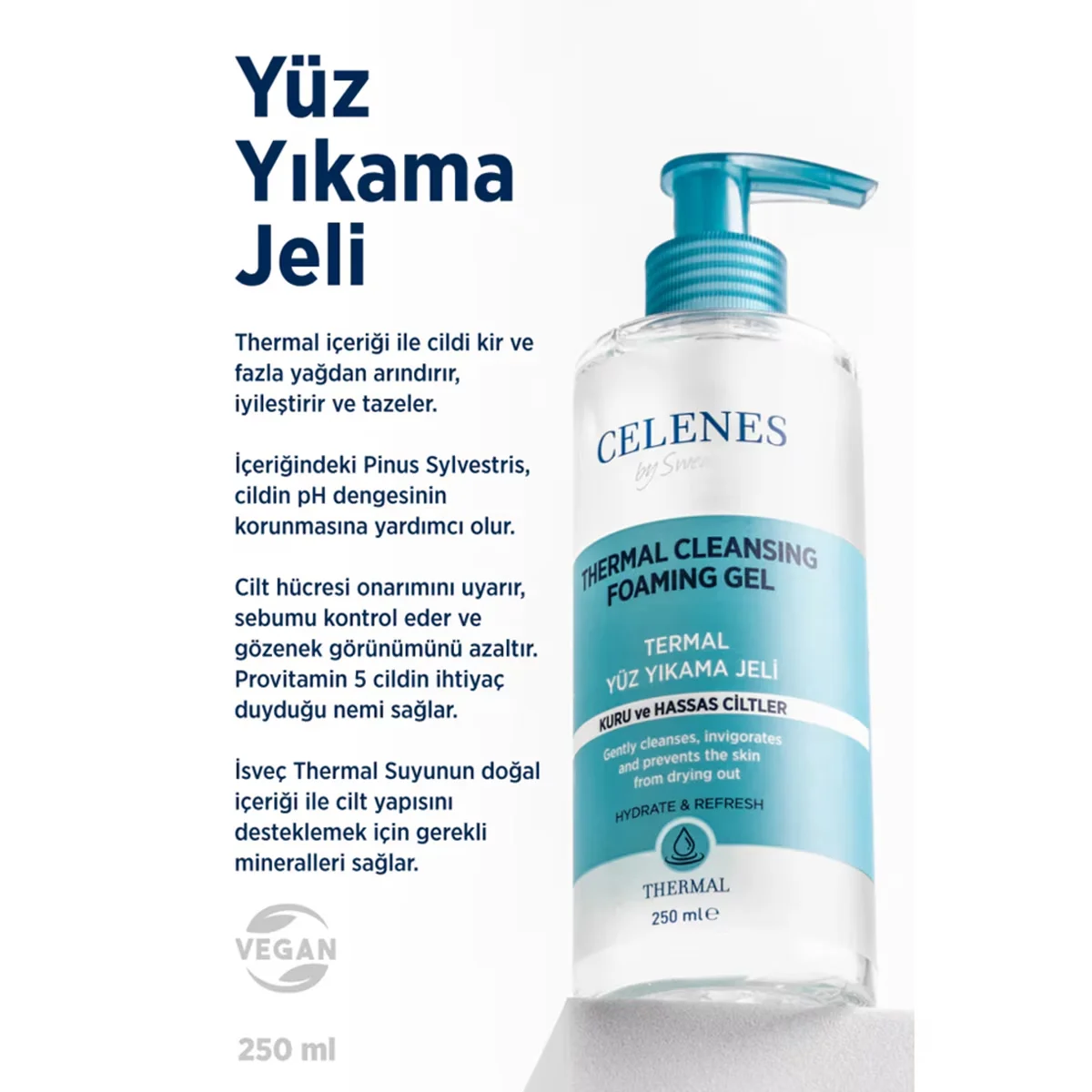 Celenes By Sweden Thermales Gesichtswaschgel 250ml