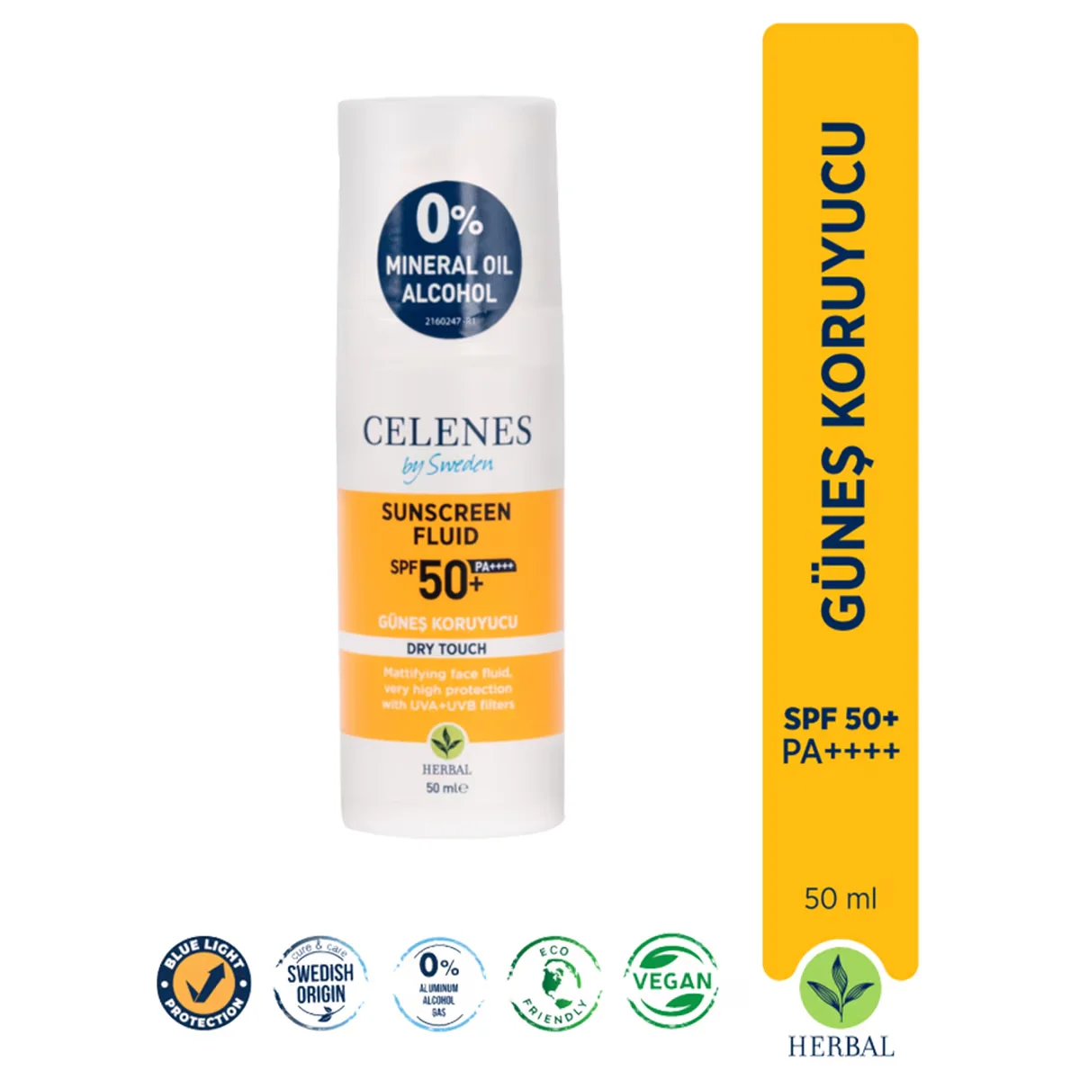 Celenes By Sweden Dry Touch Spf50+ Sunscreen 50 ml