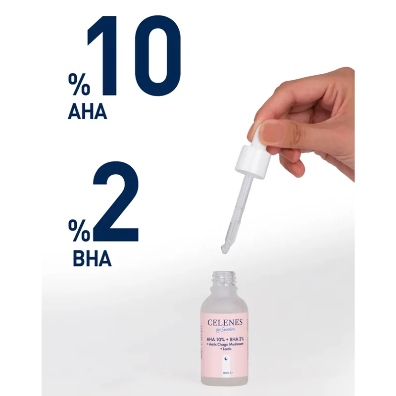 Celenes By Sweden Aha + Bha + Lactin + Arctic Chaga Mushroom 30 ml