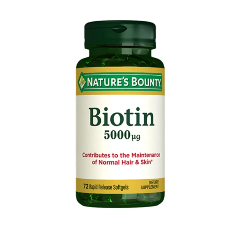 Nature's Bounty Biotin 5000 mcg Food Supplement 72 capsules