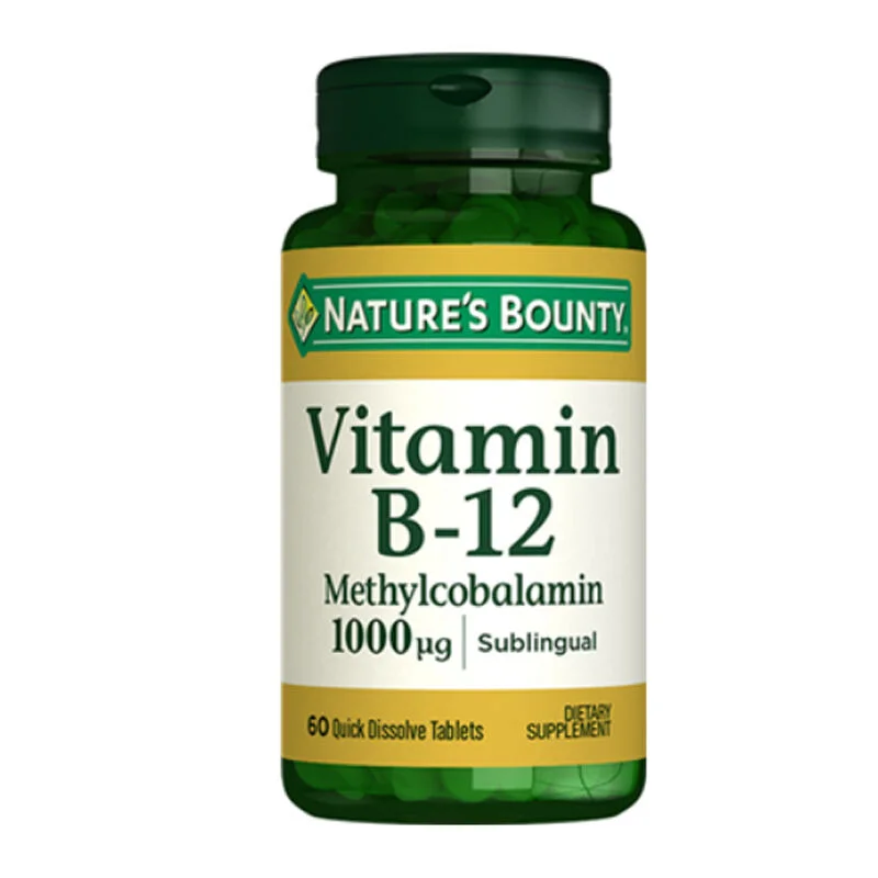 Nature's Bounty Vitamin B-12 methylcobalamin 1000 mcg Food Supplement 60 tablets