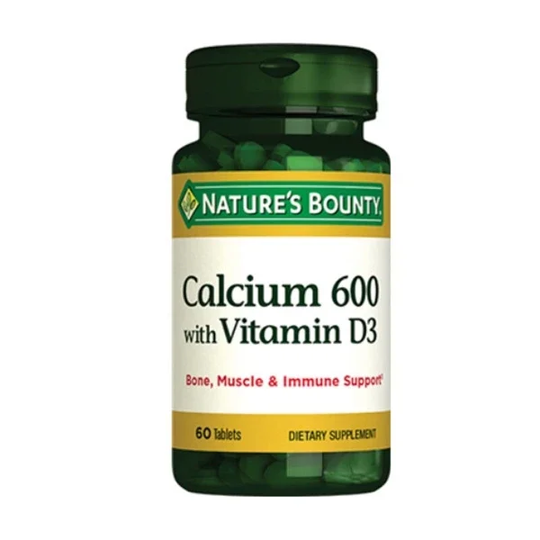 Nature's Bounty Calcium 600 with Vitamin D3 food Supplement 60 tablets