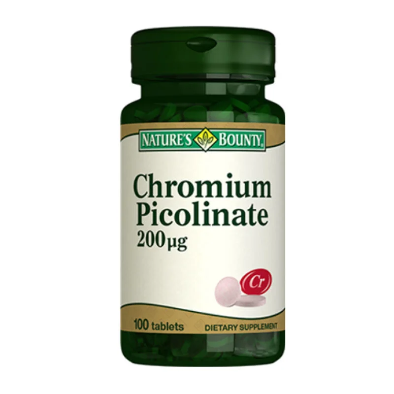 Nature's Bounty Chromium Picolinate 200 mcg Food Supplement 100 tablets