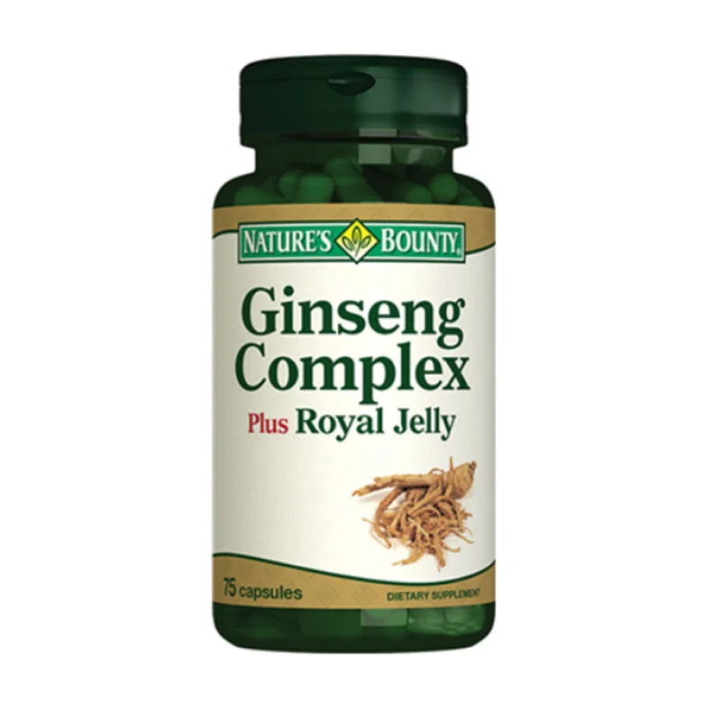 Nature's Bounty Ginseng Complex Plus Royal Jelly Supplement 75 capsules
