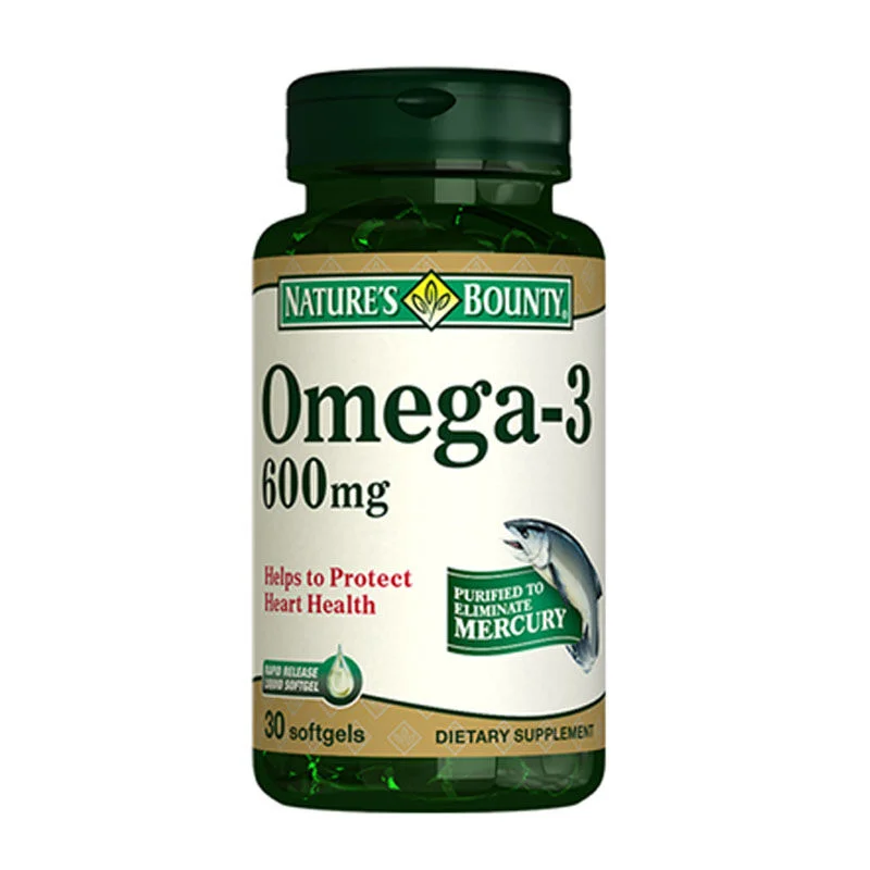 Natures Bounty Omega 3 600 mg Food Supplement 90 capsules