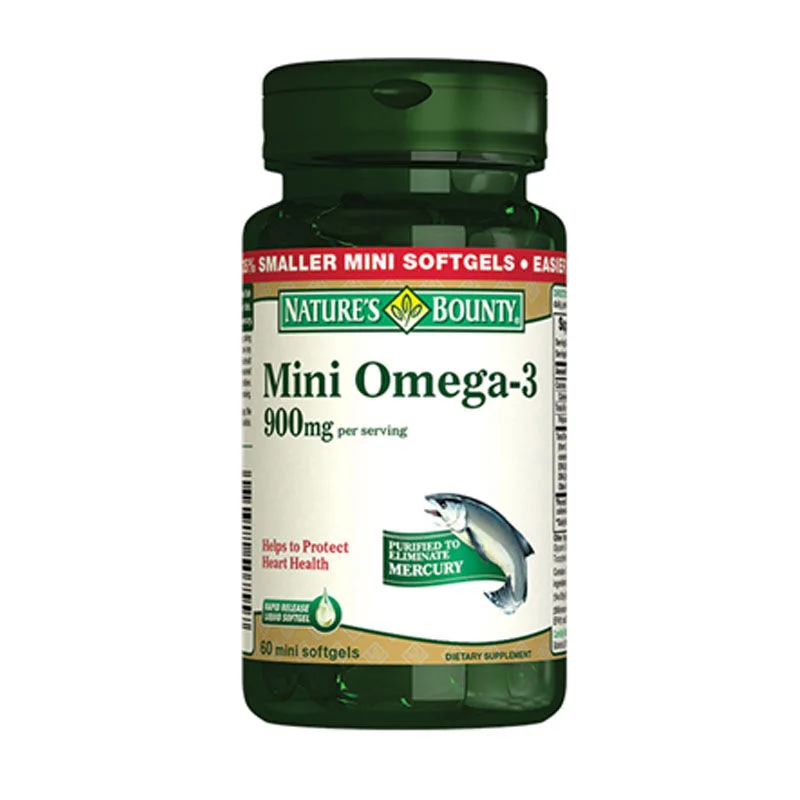 Natures Bounty Omega 3 mini 900 mg Food Supplement 60 capsules