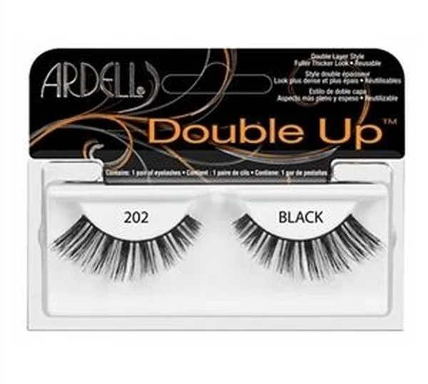 Ardell Double-Up 202 Black Double False Eyelashes - Volume Boost