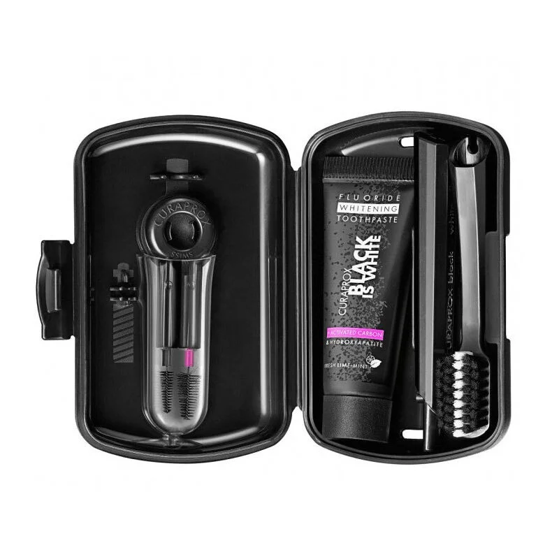 Curaprox Black Is White Reise-Set - Whitening Mundpflege-Kit