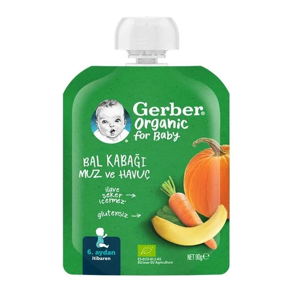 Gerber Organic Banana Carrot Pumpkin Puree 90 gr