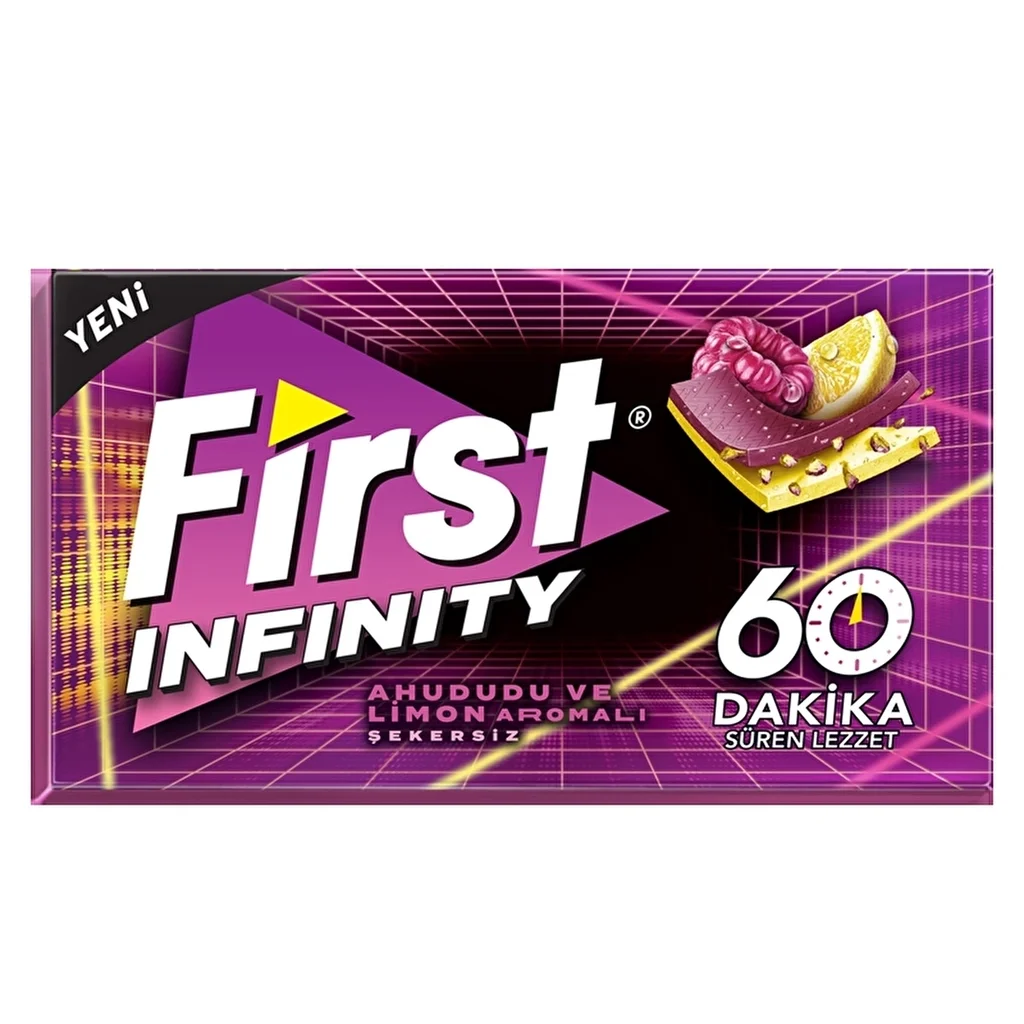 First 60 dk Raspberry Lemon Flavored Gum 27 gr