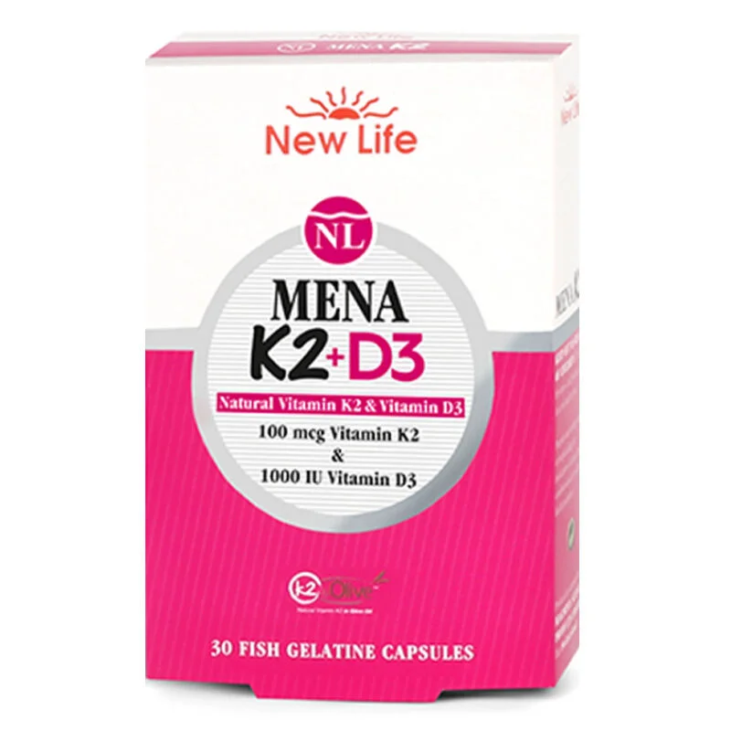 New Life Mena K2+D3 Nahrungsergänzung - 30 Kapseln