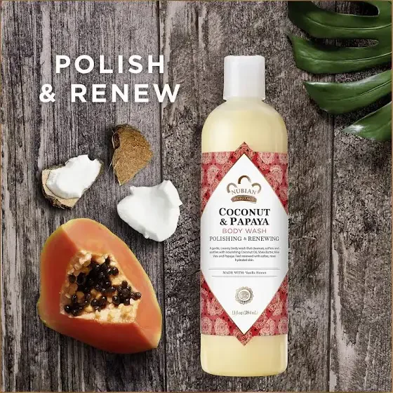Nubian Heritage Coconut and Papaya Body Wash 384ml