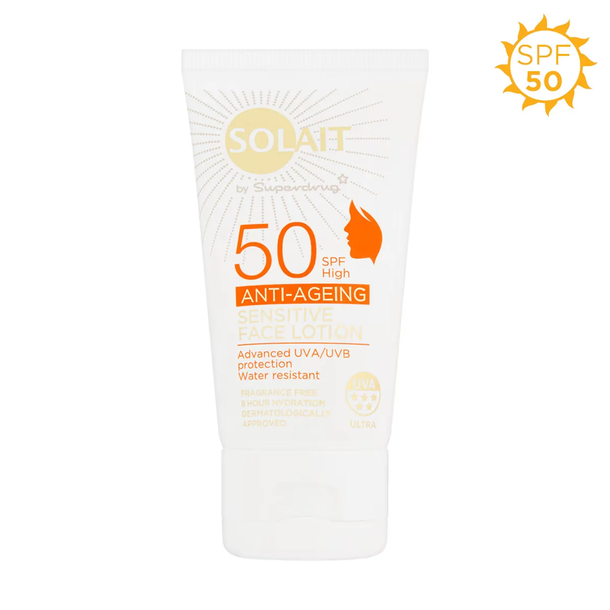 Solait Anti-age Face Sun Lotion Spf50 for Sensitive Skin 50 ml
