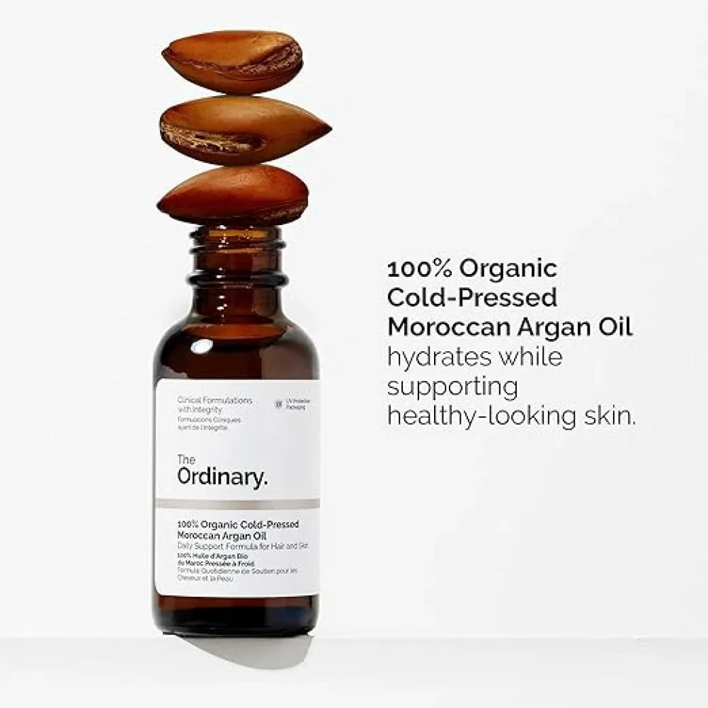 100% Organic Moroccan Argan Oil Cold Pressed by The Ordinary, 30ml