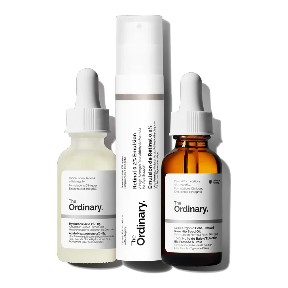 The Ordinary المجموعة الليلية لترطيب البشرة وتفتيحها واستهداف علامات الشيخوخة من ذا اورديناري