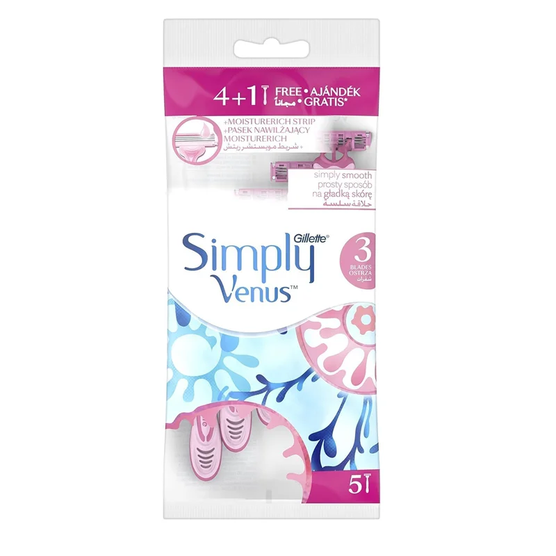 Gillette Simply Venus 3-Blade Women's Razor 4+1 Pack