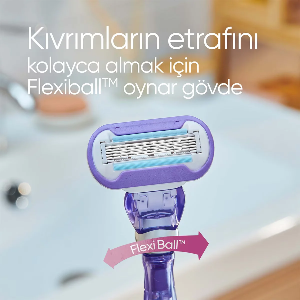 Gillette Venus Swirl Flexiball Damenrasierer mit 5 Klingen