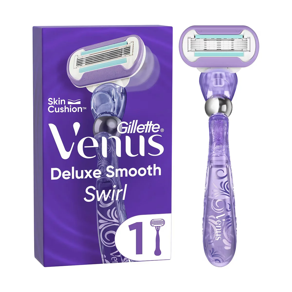 Gillette Venus Swirl Flexiball Damenrasierer mit 5 Klingen