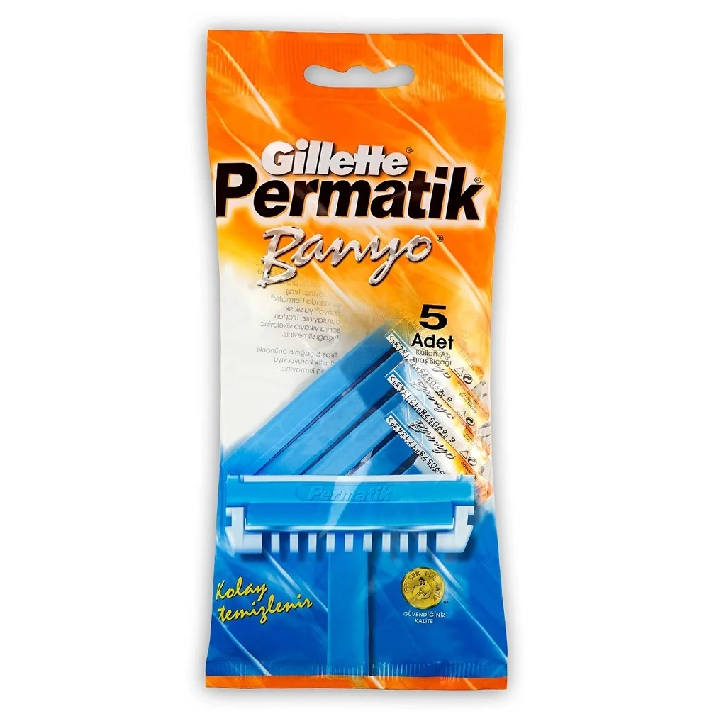 Gillette Permatik Bathroom Disposable Razor 5-pcs