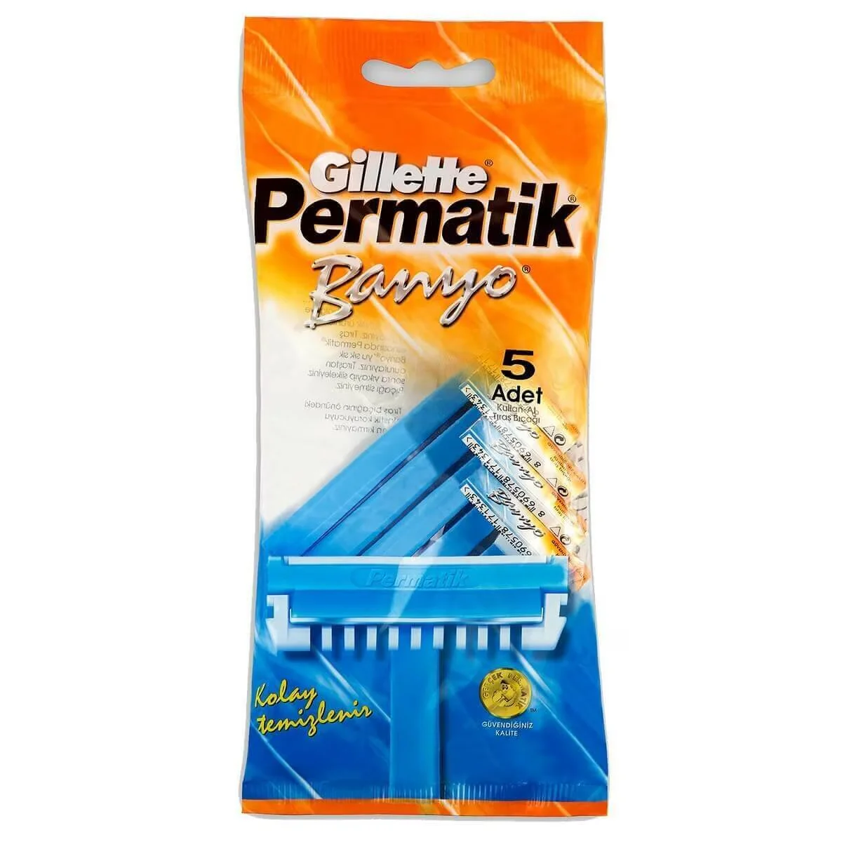 Gillette ماكينة حلاقة جيليت بيرماتيك للاستخدام مرة واحدة للحمام، 5 قطع