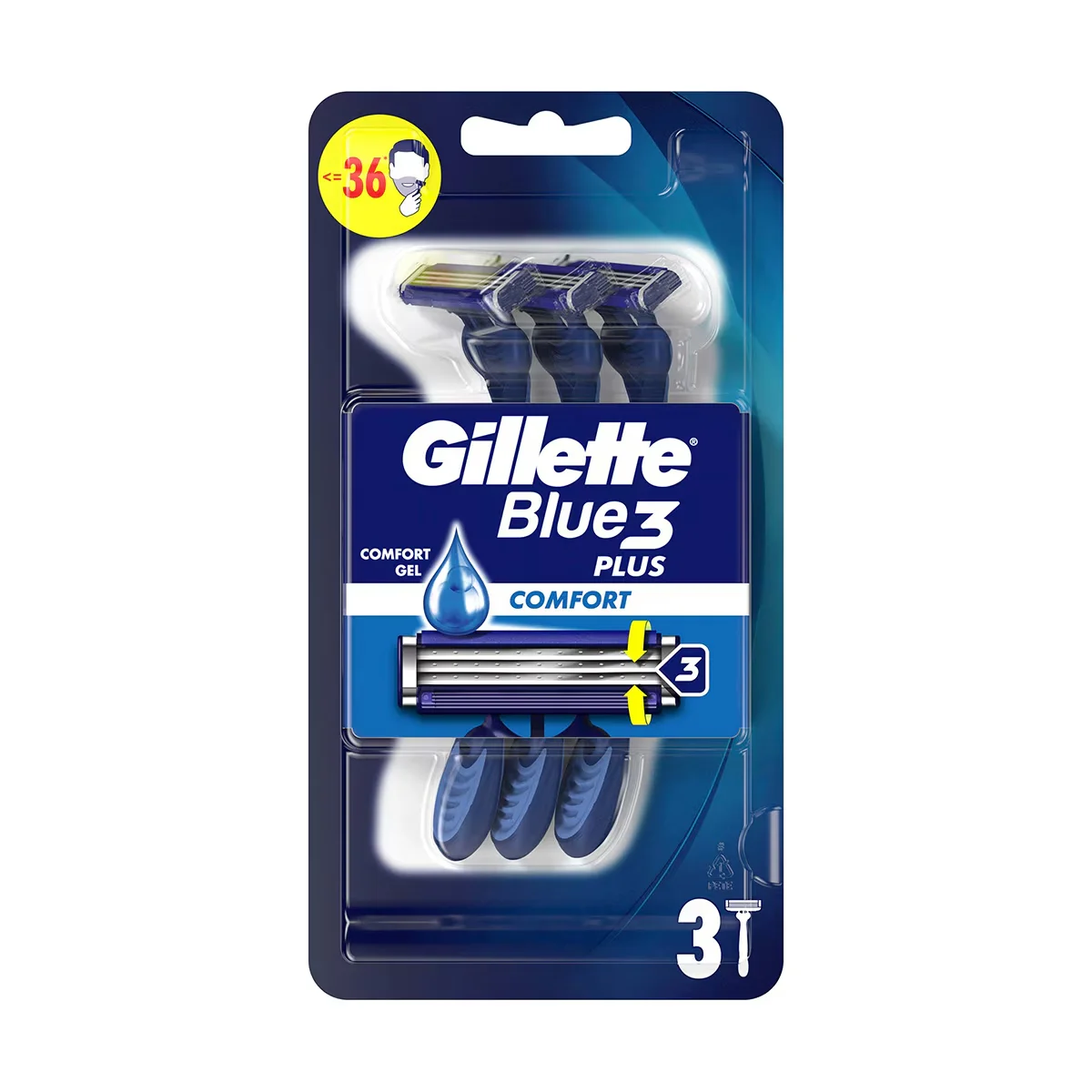 Gillette Blue3 Disposable Razor 3-Pack