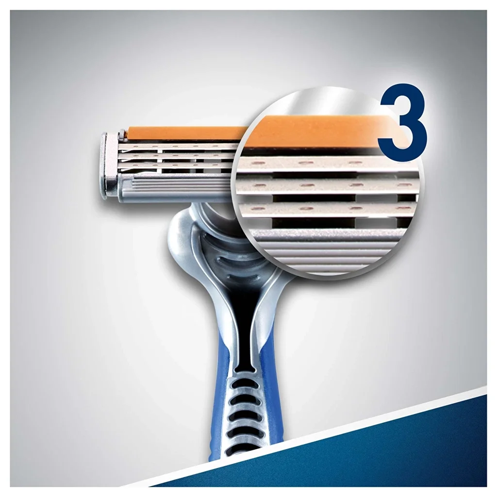 Gillette ماكينة حلاقة جيليت بلو 3 للاستخدام مرة واحدة عبوة من 6 قطع