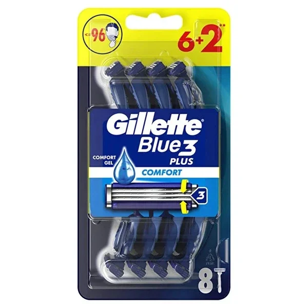Gillette Blue3 Comfort Disposable Razor 8-pcs